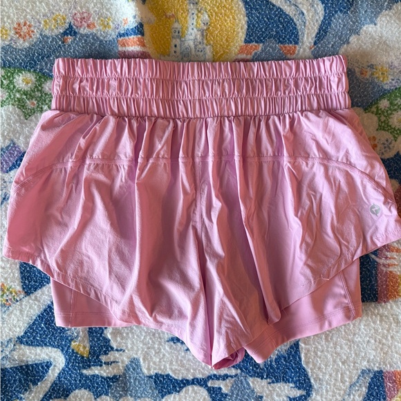 Popflex High Waisted Supershort™ - Bubblegum Size Medium Athletic Shorts - Picture 4 of 7